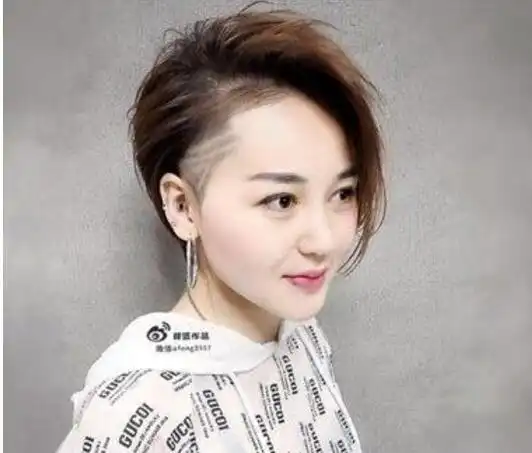 女生无鬓角短发造型图片_短发发型_西子美发网