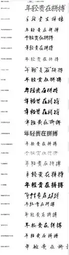 年轻贵在拼搏的写法字体有几种,怎么写?