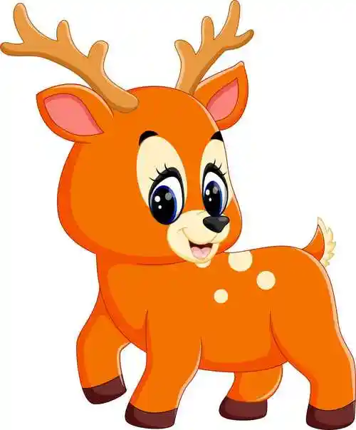 小梅花鹿矢量插画