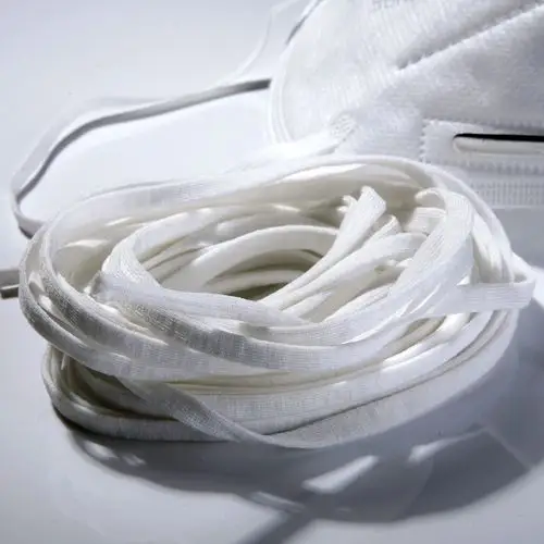 厂家直销5mm空心口罩绳一次性口罩耳带n95口罩耳绳走马带松紧带