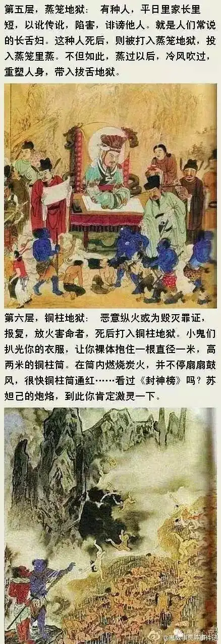 网友整理的十八层地狱图解,看完以后再也不敢做坏事了.