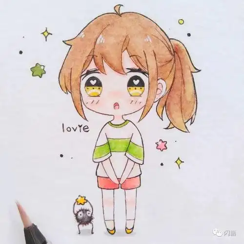 30幅q版美少女淡彩手绘