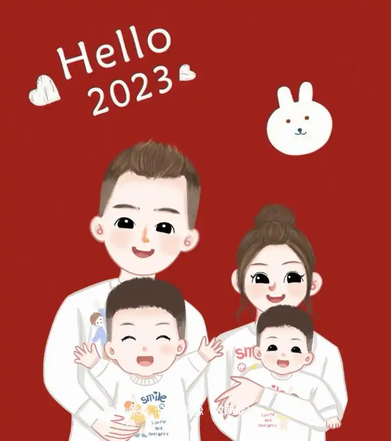 一家四口两儿子头像集合～你留言我做图