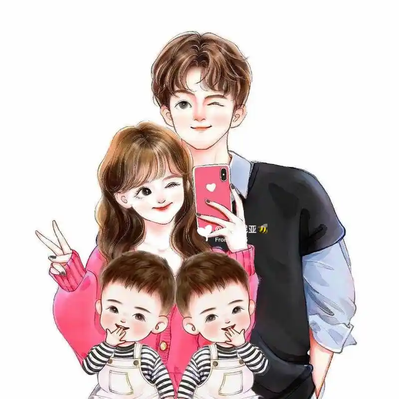 一家四口亲子头像(哥哥弟弟) "今年的改变大概就是 再也不像以前那样