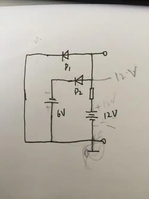 d1和d2均为理想二极管,d1和d2的导通情况如何?为什么?