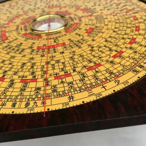 宏图好运罗盘风水盘高精度纯铜专业三元三合罗盘仪八卦随身携带
