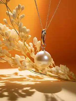 珍珠吊坠珠宝饰品摄影图
