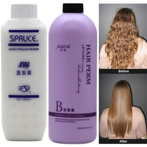 俏妹免夹离子烫头发软化剂免夹板拉直发膏柔顺剂一梳直拉直膏药水