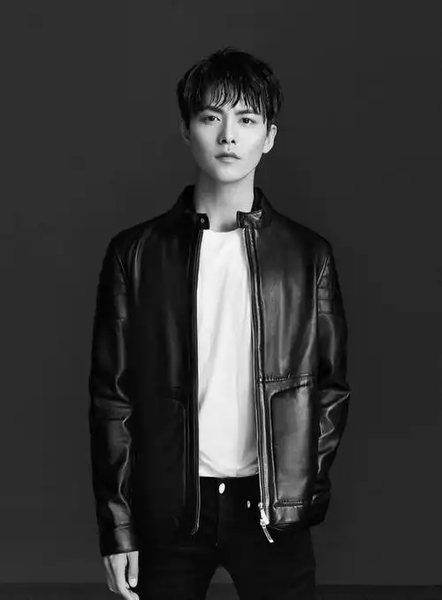 马天宇黑白大片 湿发皮衣展现"英雄本色"