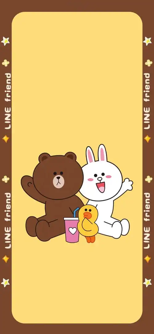 iphone全面屏壁纸 卡通系列 line friends 一颗酸苹果的壁纸集