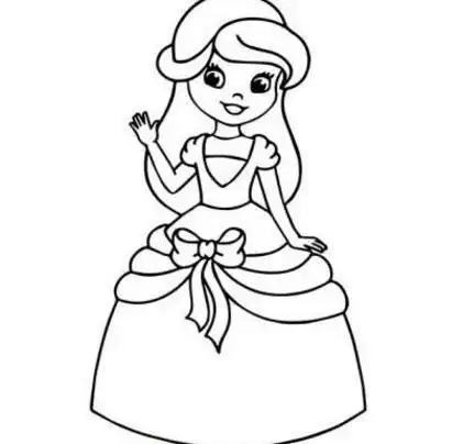 画画图片大全简单漂亮公主格格手抄报