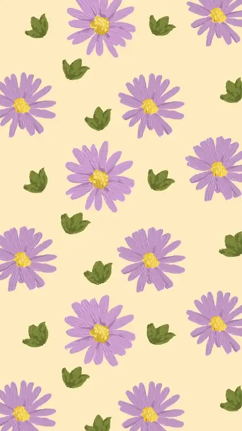 清新的小碎花平铺背景手机壁纸