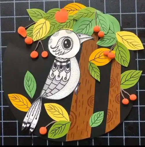 这个是拼贴画,要利用到一些卡纸的.