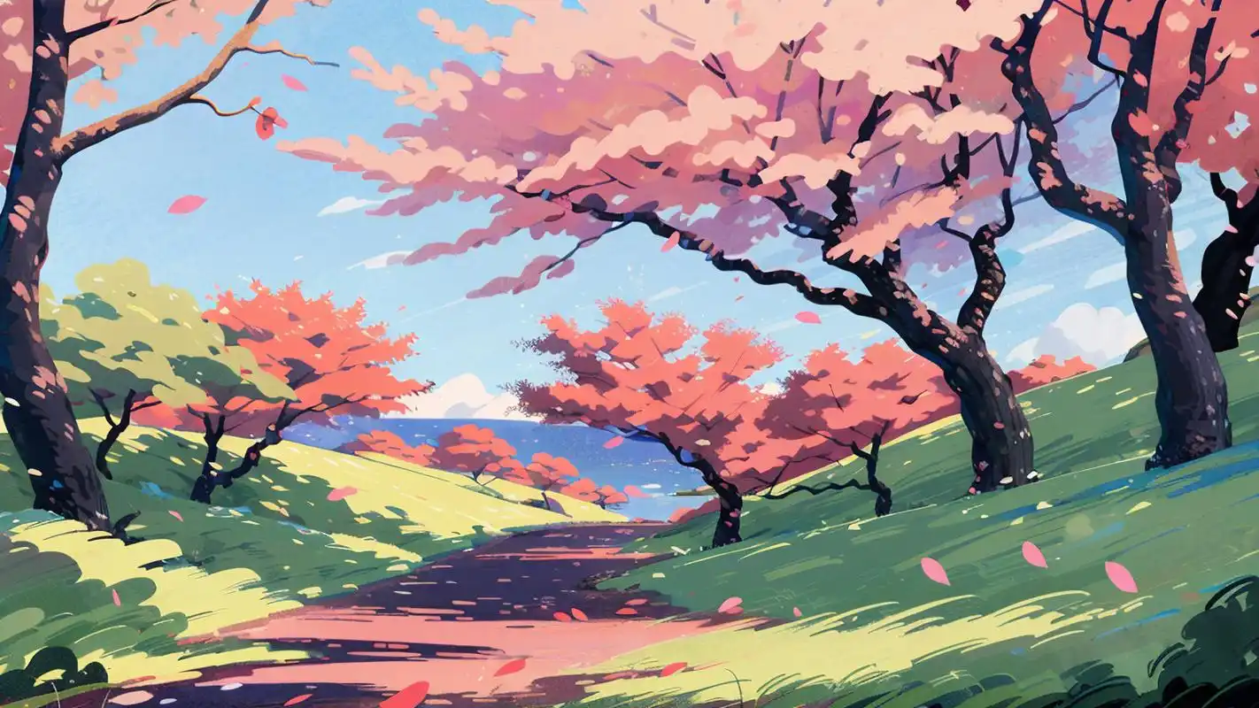 94少女心爆棚的樱花平板壁纸94