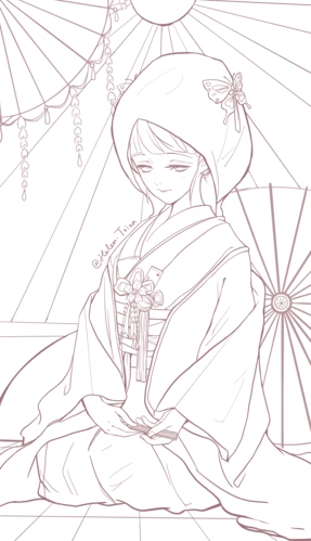 微炭香注意 香奈乎穿白无垢…-ミクと未来(helen·t)