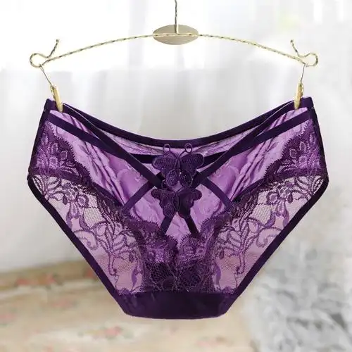 【新款】厂家直销性感镂空细带交叉性感蕾丝内裤 冰丝女士内裤女