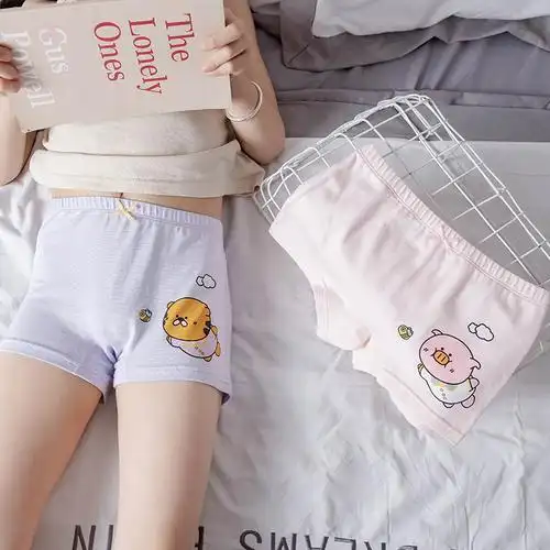 儿童内裤女童精梳棉平角女孩a类四角95棉短裤中大童女宝宝不夹pp