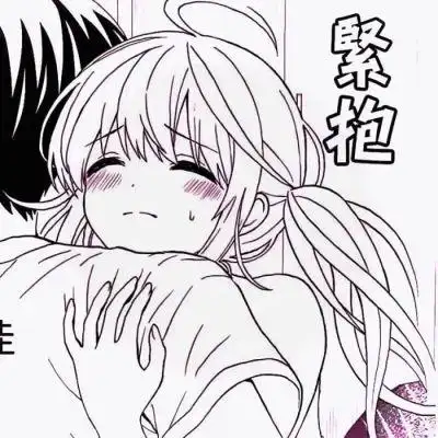 日系黑白动漫情侣头像