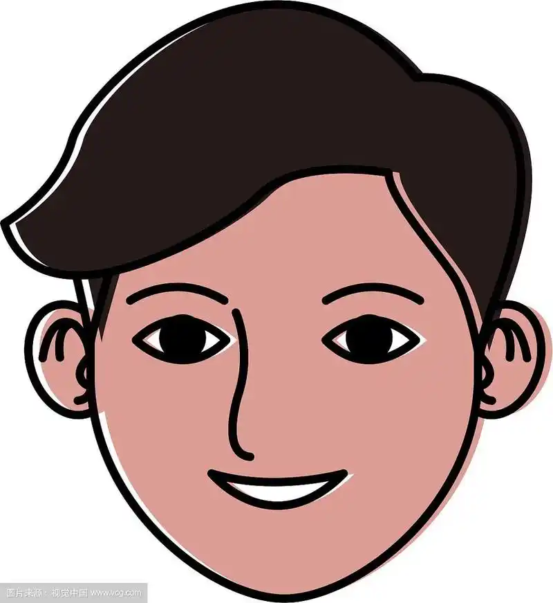 年轻人脸卡通