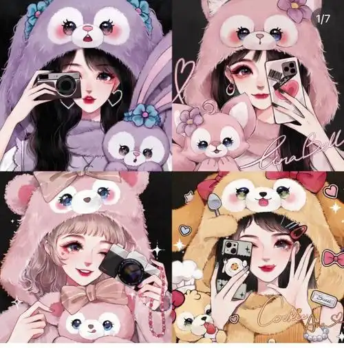 迪士尼4人闺蜜头像