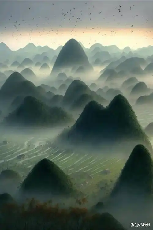 小说里真实存在的十万大山,山峦重叠起伏,震撼人心!太美了!