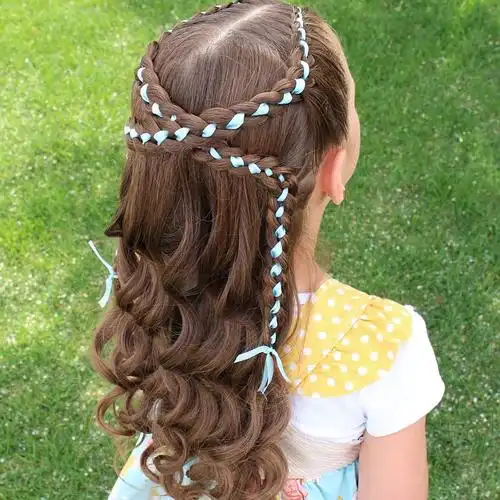 儿童丝带编发!美爆了