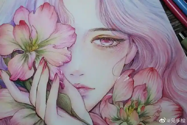 水溶彩铅人物创作分享#彩铅##绘画