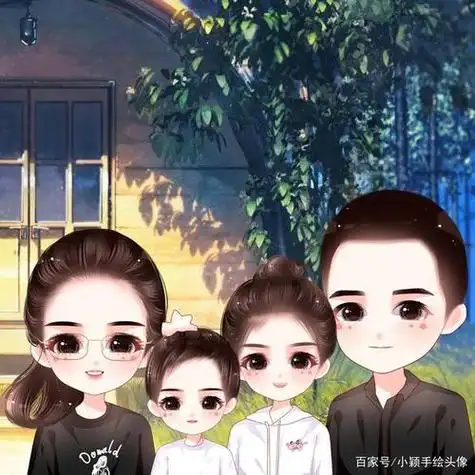 一家四口微信头像两儿自取 微信头像图片大全 -【爱个性】