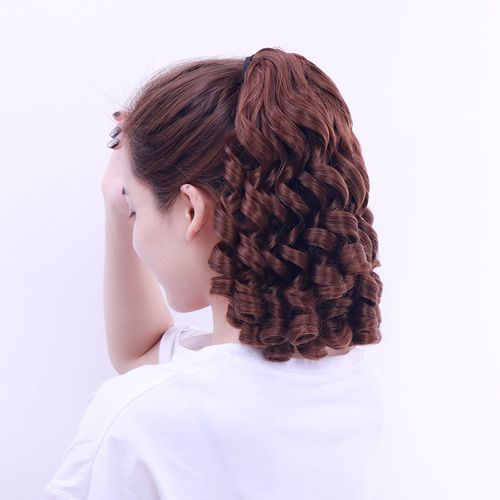 假发长发甜美美公主卷发螺旋复古旗袍油条卷假马尾