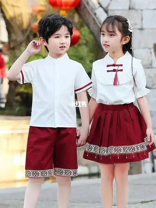 幼儿园毕业照班服小学生中国风校服夏季园服