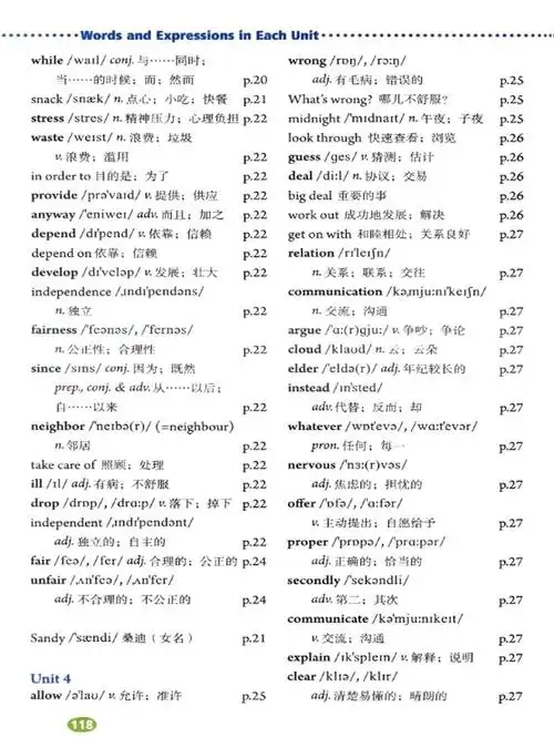 人教版英语八年级下册单词表(图片)