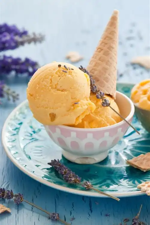 冰淇淋,薰衣草 iphone 壁纸