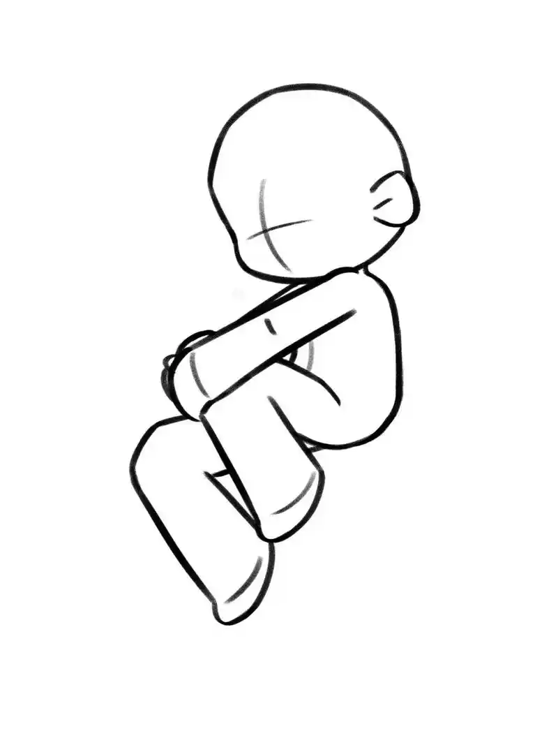 q版人物动态|3头身|坐姿 6个常用坐姿人体动态 我画的素材分享给大家