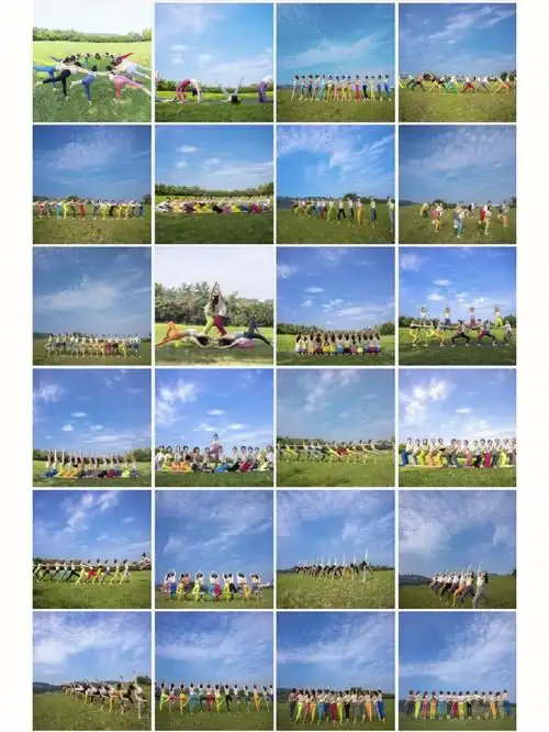 户外瑜伽集体照文案