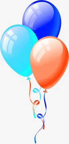 多彩简约气球装饰图案