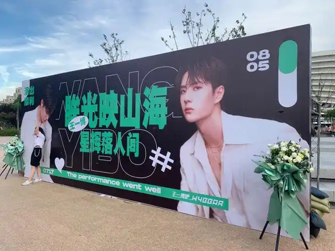 乐华12周年王一博的绿海应援