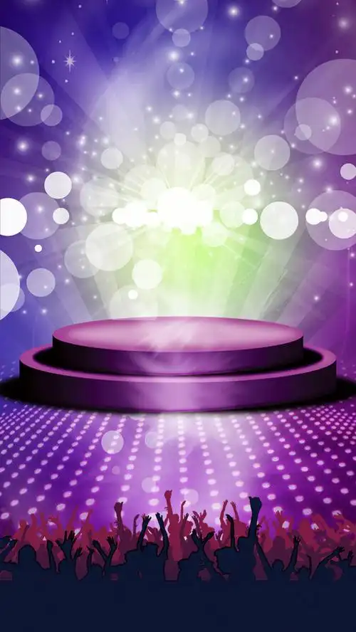 炫彩舞台激情狂欢h5海背景psd分层下载