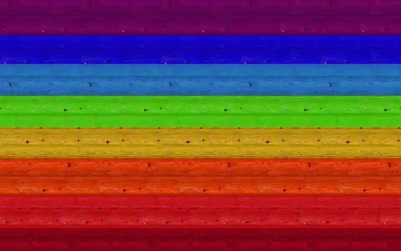 木板,彩虹的颜色 壁纸