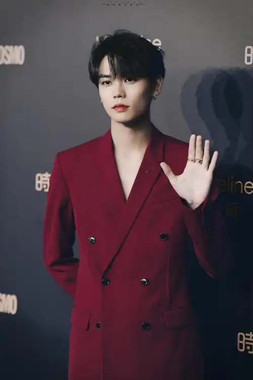 林彦俊枫叶红真空西装