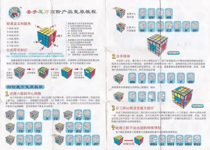 求一个圣手4阶魔方图纸.要高清的.