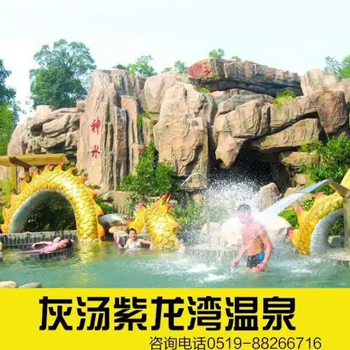 长沙宁乡灰汤紫龙湾温泉门票 紫龙湾水上乐园门票 情侣票家庭套票