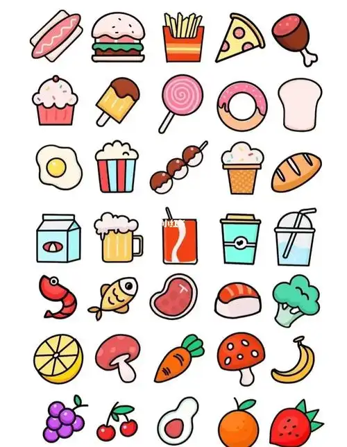 可爱的食物图片简笔画