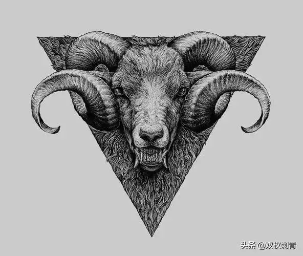 撒旦(羊头)文身手稿