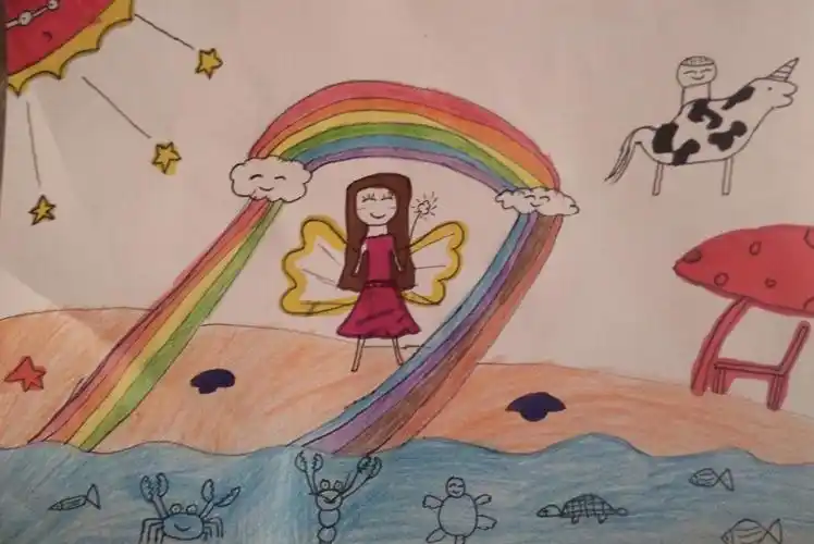 东康新教育学校— 三年级美术 《彩色的梦》课程作业展示