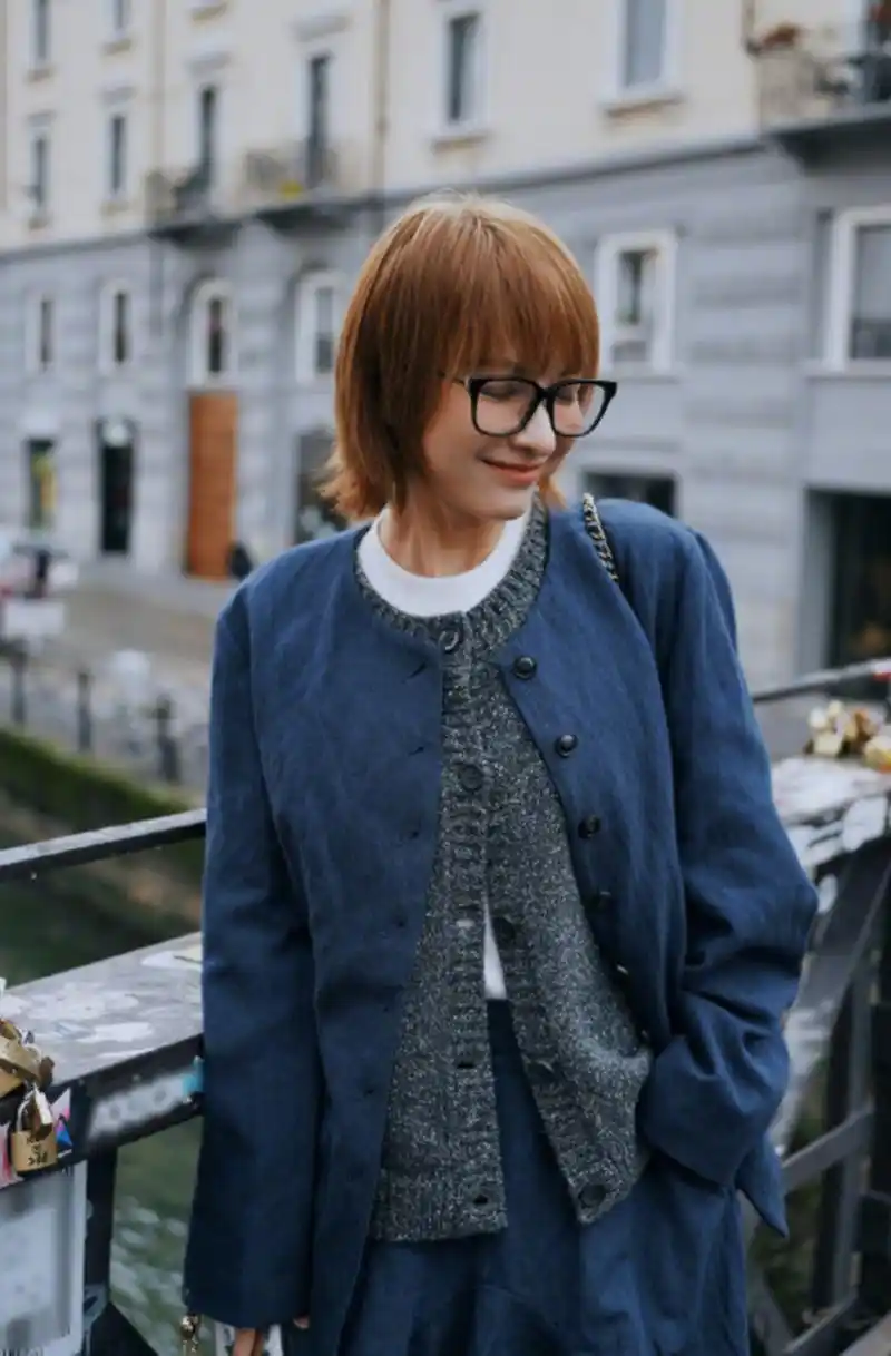 吴昕的国外街拍