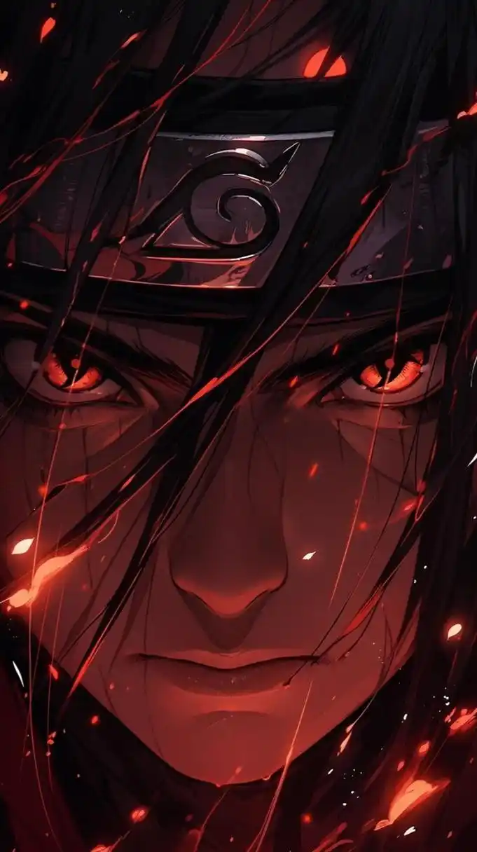 火影 | 宇智波鼬的万花筒写轮眼 | 手机壁纸 #ai绘画有点东西# #火影