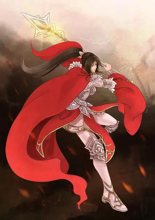 红衣女将|插画|商业插画|梦灵雪翼_原创作品-站酷zcool