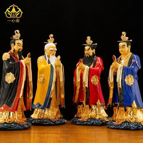台湾纯铜鎏金四大天师神像张天师张道陵葛玄萨守坚许旌阳祖师佛像