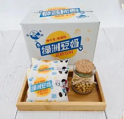 洛之洲绿洲豆奶豆奶植物蛋白饮料180ml袋装早餐饮品招商代理