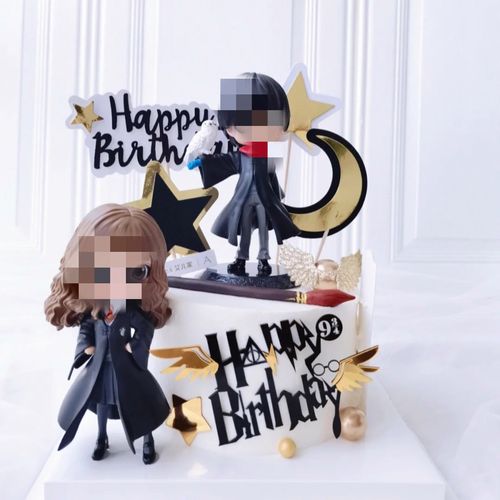 哈利蛋糕装饰 波特魔法学院王国q版摆件模型 卡特蛋糕烘焙玩偶